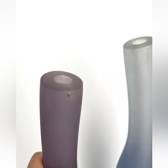 RARE Vintage MARTHA STURDY Canada Resin vases 15.5”H art Pieces Blue And Purple - Picture 10 of 16